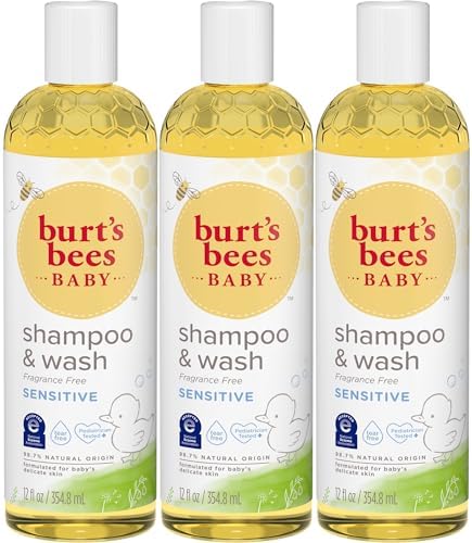Burt's Bees Baby Fragrance Free Shampoo and Wash, 12 fl. oz., 3 Pack