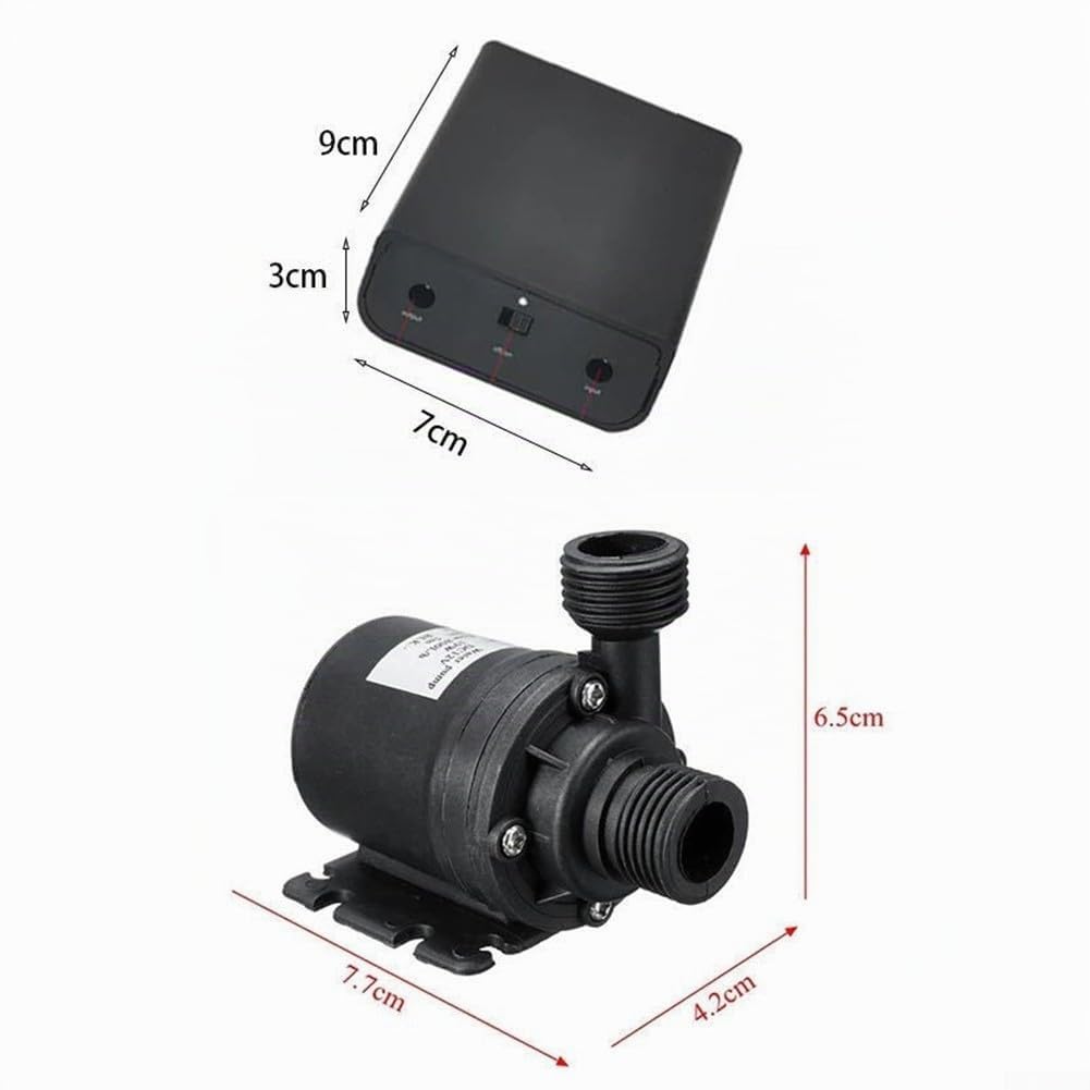 Kit de pompe à eau solaire 50 W avec débit de 800 L/h et élévation de 5 m, pompe de fontaine pour bassin de jardin avec panneau monocristallin pour cascade, aquarium, circulation et alimentation de
