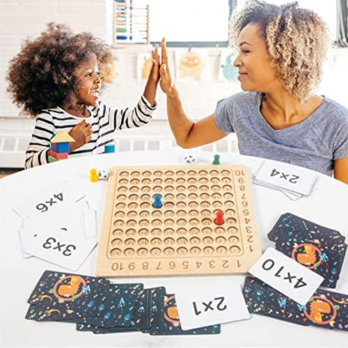 Wooden Montessori Multiplication Board Game,Montessori Children Counting Toy,Children Counting Toy Educational Multiplication Board Game Wooden Math Blocks Board for Toddlers Kids Over 3 Years Old 6 51GYPIO1y8L. AC