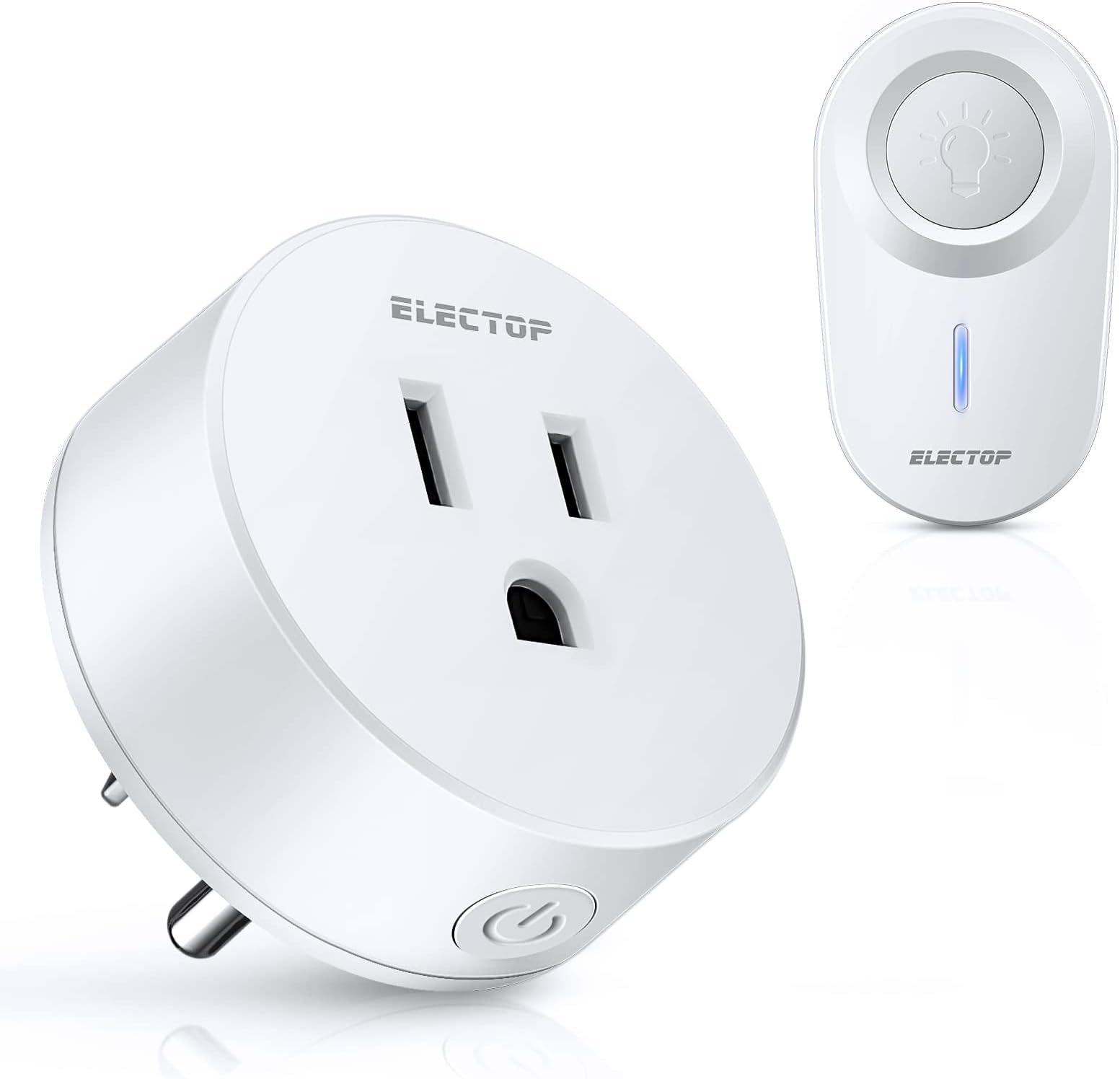 Remote Control Outlet, ELECTOP 15A/1500W Wireless Outlet Power Switch, No Wire Long Range Electrical Switch Plug On/Off for Lights, Fans, Christmas Lights, Household Appliance, 4000V Anti Surge