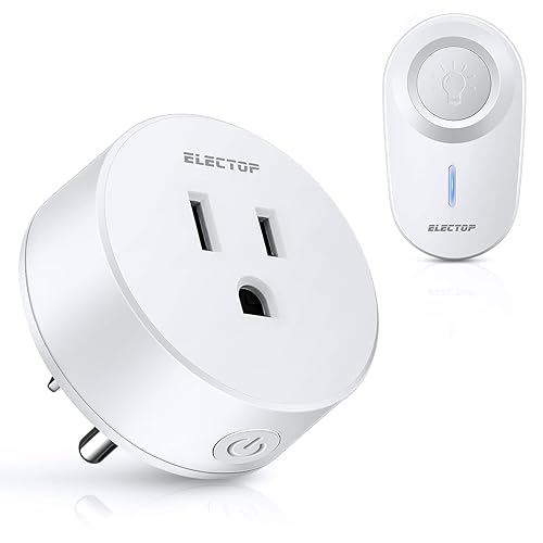 ELECTOP - Toma de corriente de control remoto, interruptor de alimentación inalámbrico de 15 A1500 W, sin cable, interruptor eléctrico de largo