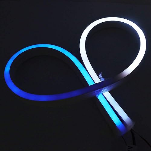 Miniatura 4 de Xunata Cuerda de luz de neón RGB, 16.4 pies, inteligente direccionable, tira de luz de neón LED, DC 5V SK6812 60LEDsm, impermeable, cambio de color,