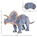 Liberty Imports Dino Planet Remote Control RC Walking Triceratops Dinosaur Toy with Shaking Head, Light Up Eyes and Sounds for Kids