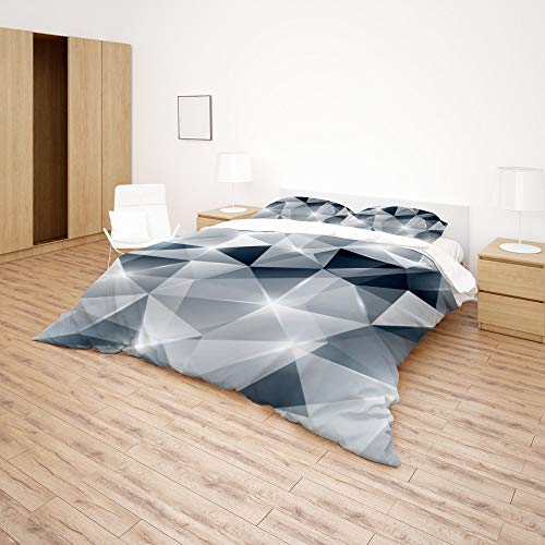 Parure de lit King avec housse de couette 3 pièces en polyester résistant
