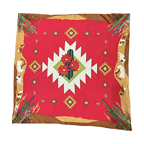 Wyoming Traders womens Southwest Silk Scarf, Regular, 34.5x34.52