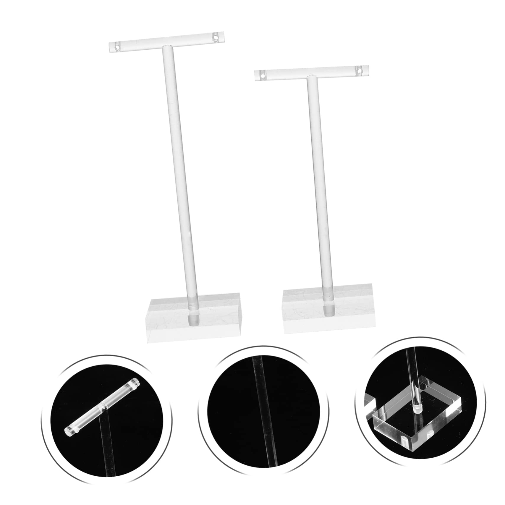 MAGICLULU 2 Set Di Espositori Per Gioielli in Materiale Acrilico A Forma Di T Per Punti Vendita Al Dettaglio 4 Pezzi * 2