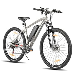 Hiland Elektrische fiets, 27,5 inch, 250 watt motor, 36 V, 7 versnellingen, elektrische mountainbike voor volwassenen, met schijfremmen