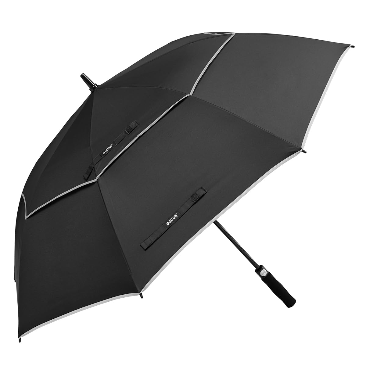 G4Free 47/54/62/68 Inch Automatic Open Golf Umbrella with Reflective Stripe Extra Large Oversize Double Canopy Vented Wind...