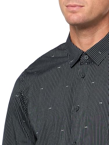 Armani Exchange Men's Long Sleeve Regular Fit Cotton Jacquard Yarn Dyed Micro Print Shirt3