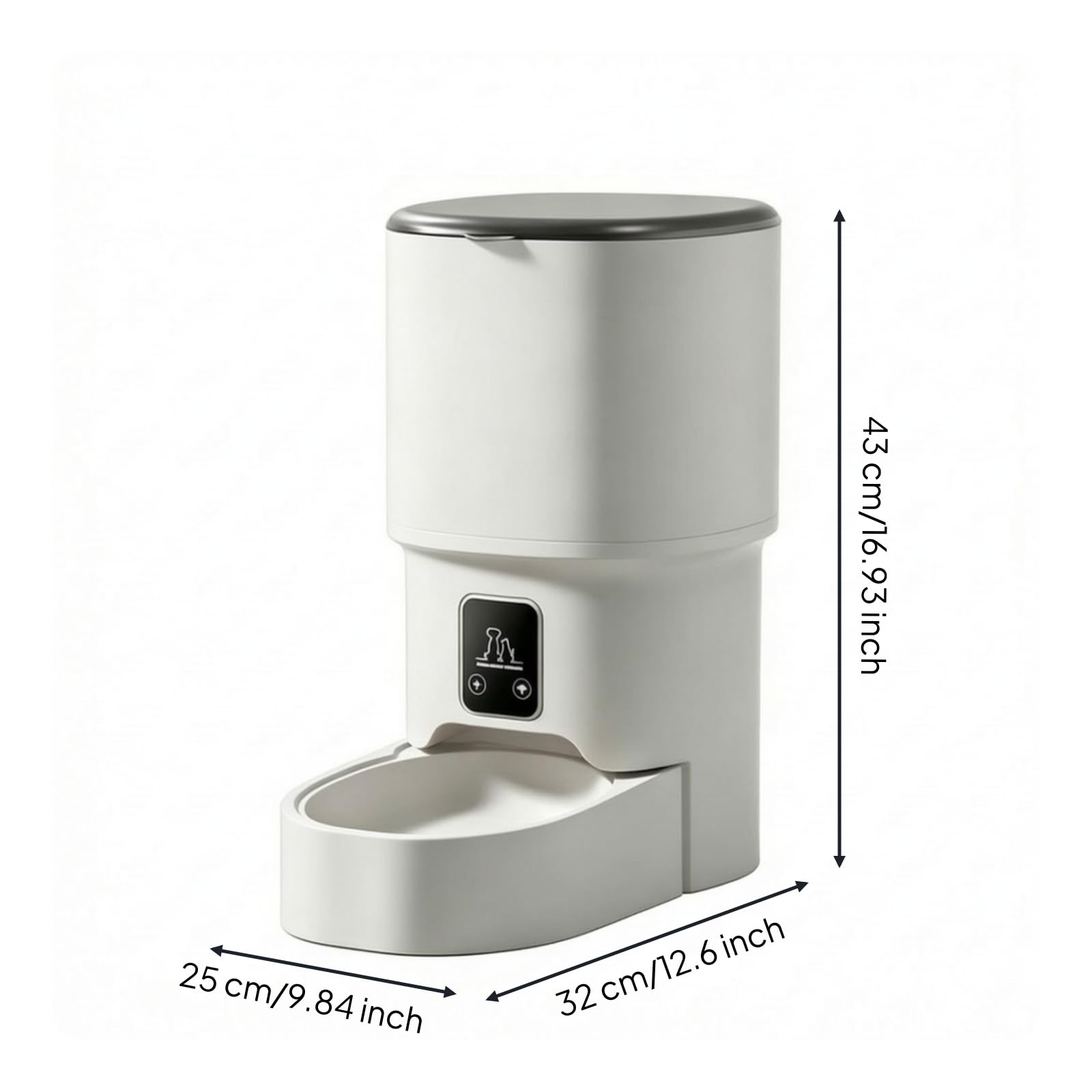 MagiDeal Dispenser Automatico per Animali Domestici Mangime Secco Ciotola Dosatore Programmazione Timer Contenitore 4 L Ricarica Facile Materiale Plastica, 4L, style to 1
