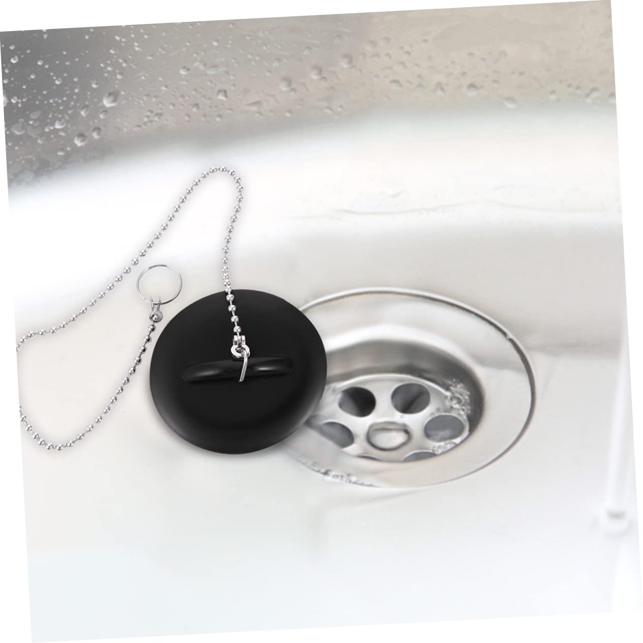 DECHOUS 12stücke Wasserstopfen Mit Kette Abflussstopfen Für Badewanne Waschbecken Und Küche Einfach Zu Reinigen Aus Lebensmittelechtem Kunststoff Für Badezimmer Und