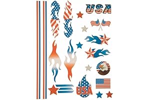 Patriotic Derby Car Dry Decals for Derby Racers