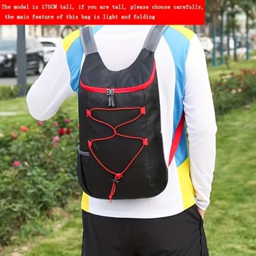Mochila plegable ultraligera para exteriores negra miniatura 4