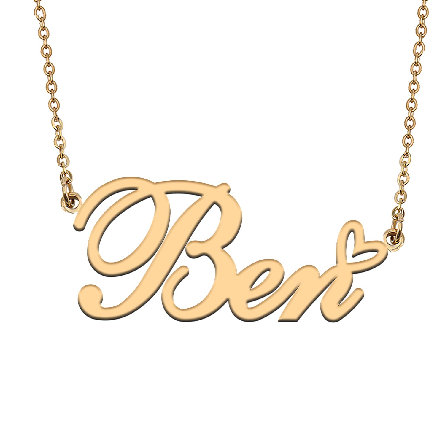 HUAN XUN Custom Personalized Name Necklace for Women Stainless Steel Love Heart Initial Pendant Jewelry Gift for Mother Day Birthday Christmas