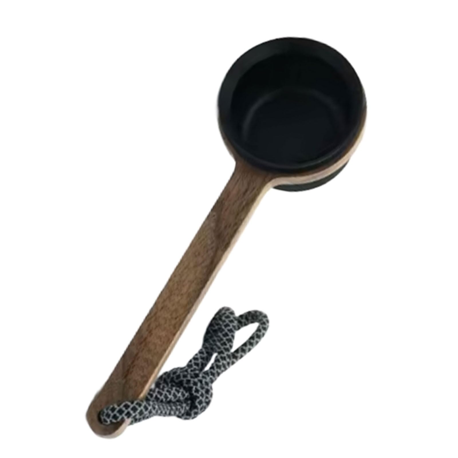 Kalttoy Ground Measuring Spoon with Wood Handle Coffee Spoon Coffee Measuring Tool Metal Texture Maker Accessories Wood