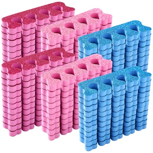 Potchen 300 Pcs Pedicure Toe Separators for Women Bulk EVA Foam Toe Divider Spacers Heart Shaped Soft Colorful for Pedicure Manicure Coating Gel Painting Nail Beauty Accessories(150 Pairs)