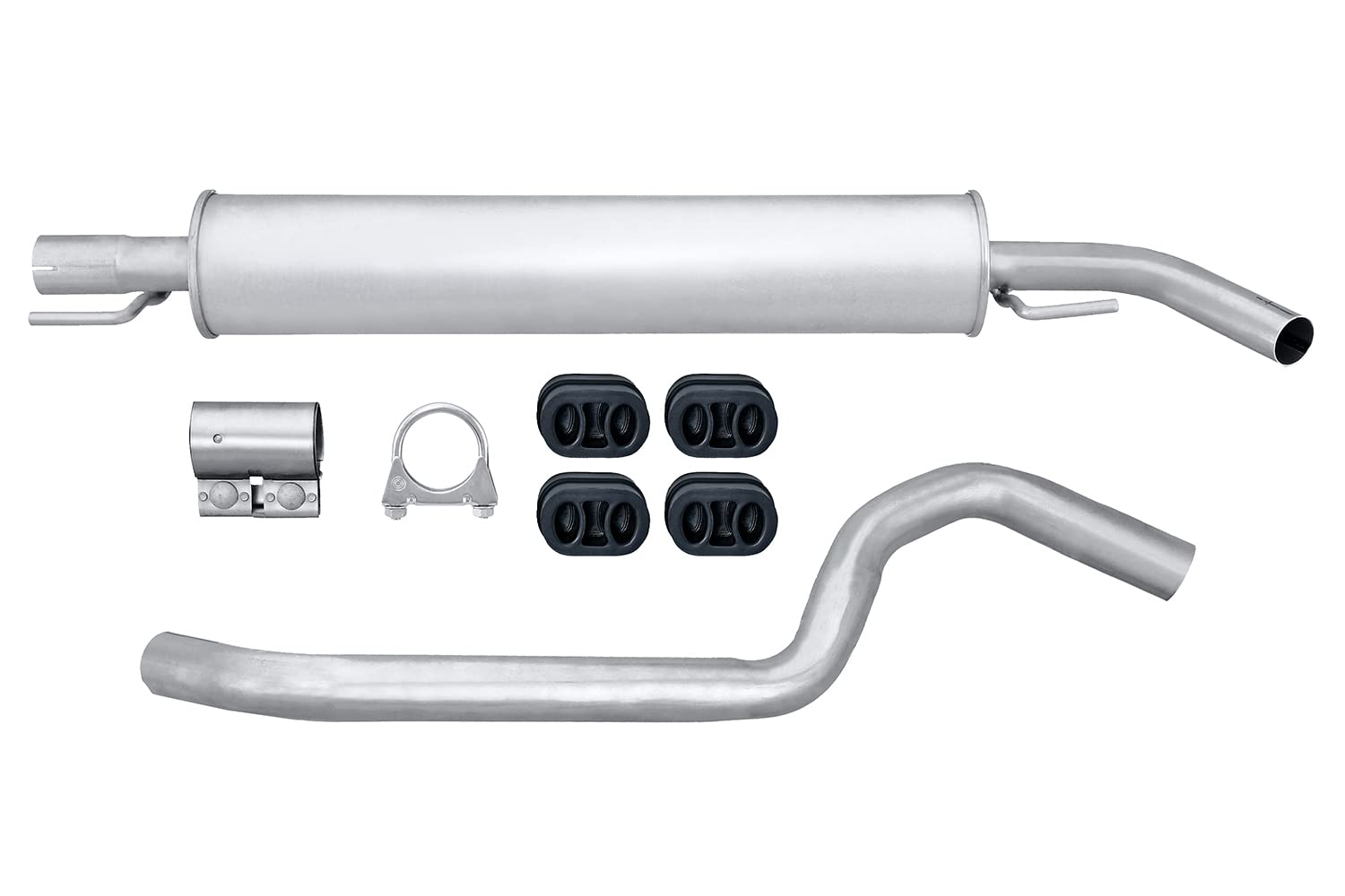 HELLA 8LB 366 021-181 Vorschalldämpfer - Easy2Fit® Kit - vorne - zweiteilig - Set mit Anbauteilen | 8LB 366 021-181 Kompatibel mit / Family B (A05), A Großraumlimousine (T98), B Kasten/großraumlimousine (A05)