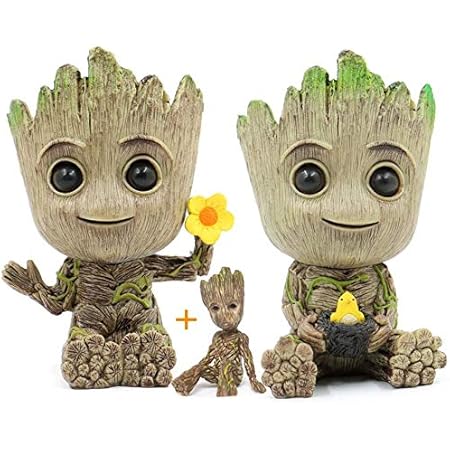 Amazon Co Jp ベビーグルート鉢植え 鉢植え ペン立て ガーディアンズ オブ ギャラクシ グルート 可愛い アクセサリー 飾 ペン立て 卓上収納り小物 筆立て パーティー グッズ 文房具 オフィス用品