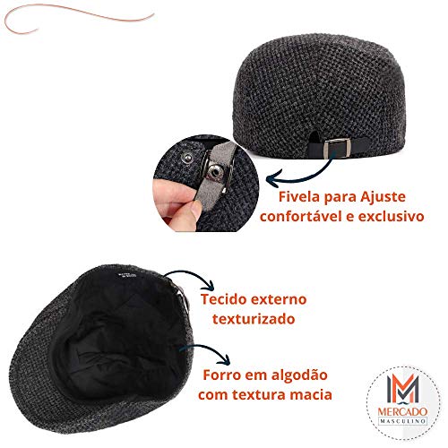 Chapeu Boina Masculinas Italiana Top Linda Envio Imediato Cor:Cinza e Azul;Tamanho:Ajustável