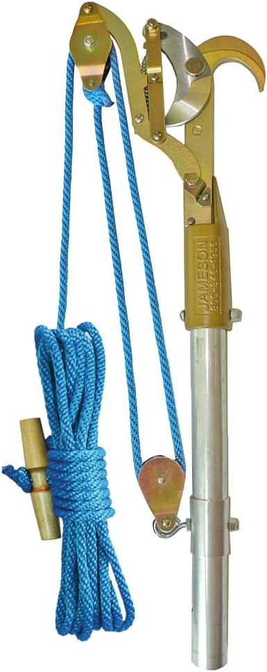 Jameson JE-Series Foam Core Complete Tree Trimming Kit – Arborist Line Clearance Set with Pruner, Rope, Saw Head, 16" Blade, Extension & Base Pole
