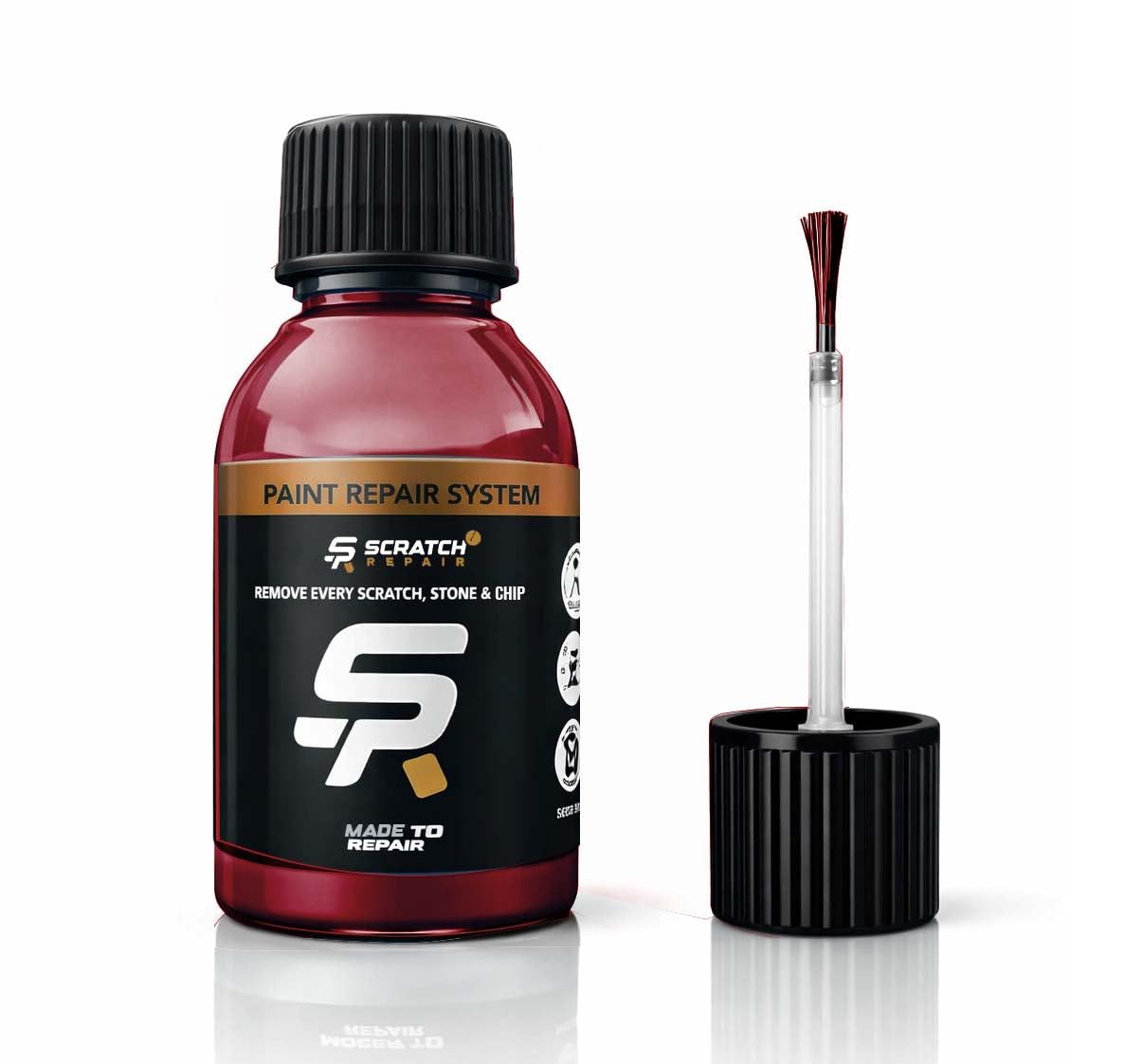 Touch up Paint Bottle Magma Red C70 Compatible for Renault Vehicles with Brush Applicator 30ml, 2-in-1 Car Paint Repair