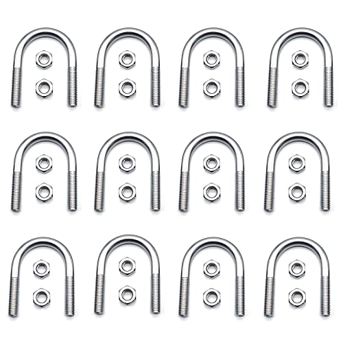 12 Pezzi M6 304 Acciaio Inossidabile Bullone U, U