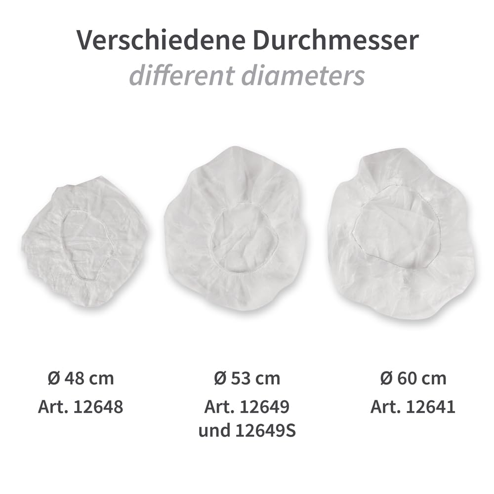 FRANZ MENSCH 1000 Stück Hygonorm Baretthauben Bettina Light | PP, weiß, Einheitsgröße, Ø: 53cm, Beutel, Karton, Baretthauben, OP Kopfhauben, Einweghauben