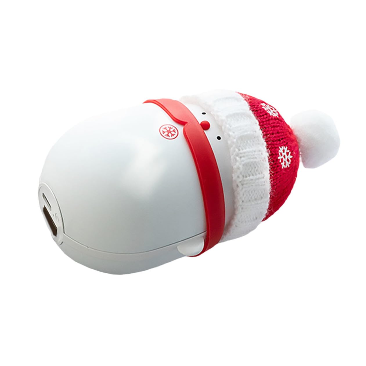 Wiederaufladbarer USB Handwärmer Powerbank Schneemann 6000mah Rot