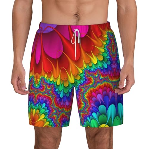 Short de bain homme léger rouge tie-dye maillot de plage respirant