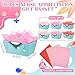 Supervitae 30 Pack Nurse Empty Paper Gift Basket Bulk with Handles 9.1'' × 4.3'' × 5.5'', 30pcs Wrapping Tissue Paperfor Nurses Appreciation Thank Party Memorable Nursing Assistant(Blue)