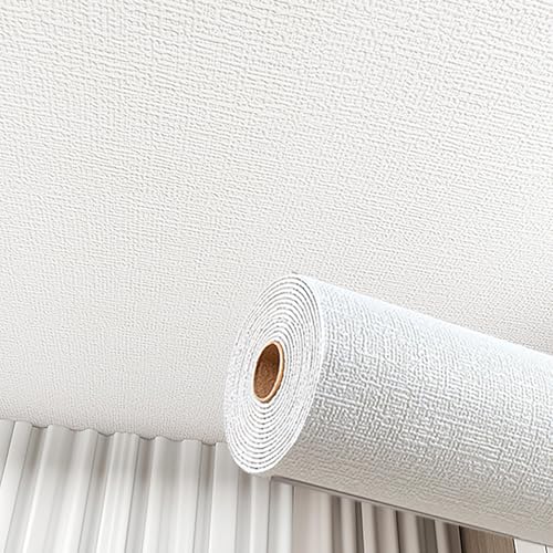 Azulejos adhesivos 3D para techo, revestimiento de pared impermeable para sótano y cocina, paneles decorativos ligeros y suaves (blanco, 50 cm x 10 m)