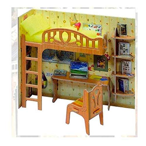 PUZZLE 3D PARA CASAS DE MUÑECAS ESCRITORIO ESCOLAR MINIATURA. CLEVER PAPEL REF 14263