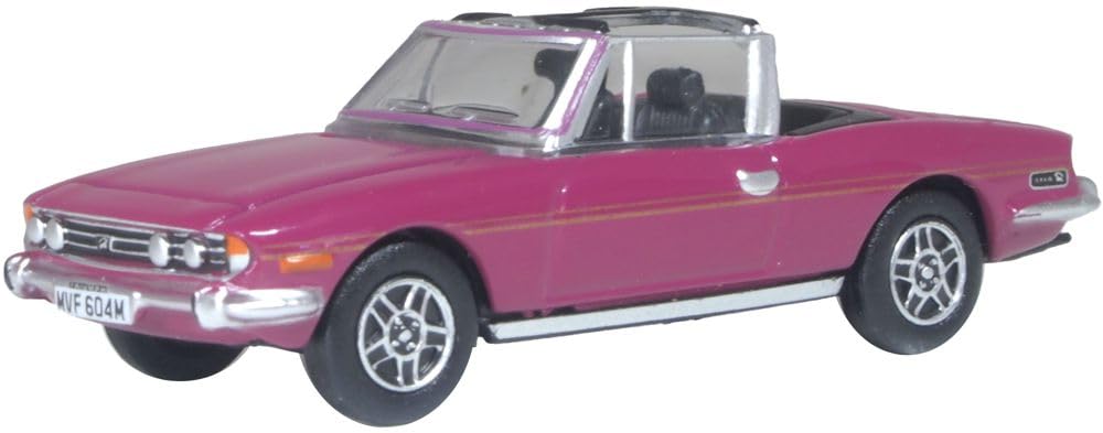 Oxford Diecast Triumph Stag Magenta 76TS005 1:76 Scale Diecast Collectible Model Car for Adults