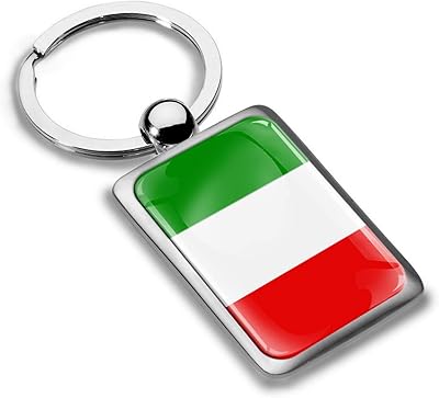 3D Metal Italy Italian National Flag Keyring Key Chain Gift Men Women Keychain Giftbox KK 221