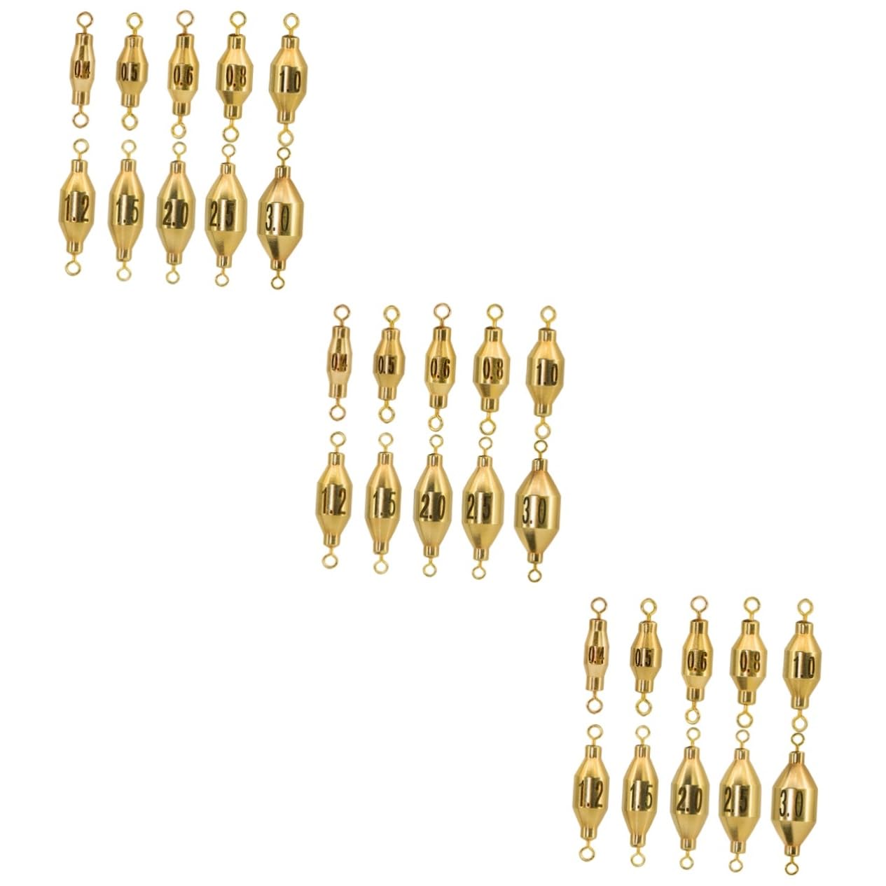 Toyvian Plomos De Cobre De Caída Profunda Cebos para Peces Equipo para Plomadas Hundimiento De Trucha Plomadas De Agua Dulce Cebos Pesas para Plomadas Eslabones Giratorios
