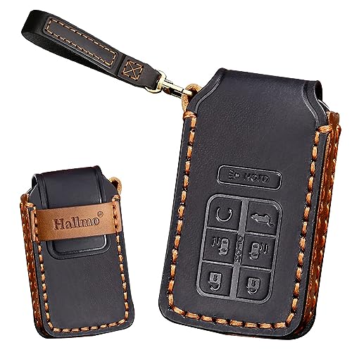 Coque de clé en cuir pour Honda Civic CRV Pilot boîtier clé intelligente