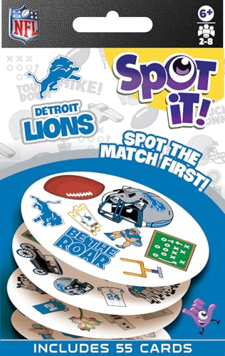 MasterPieces Game Day - NFL Detroit Lions Spot It Game For Kids Adults and Family