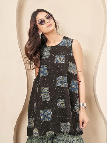 Image of Womanista Women Printed Cotton Kurta Set for Woman | Jaipur Coord Set | Farshi Salwar Suit