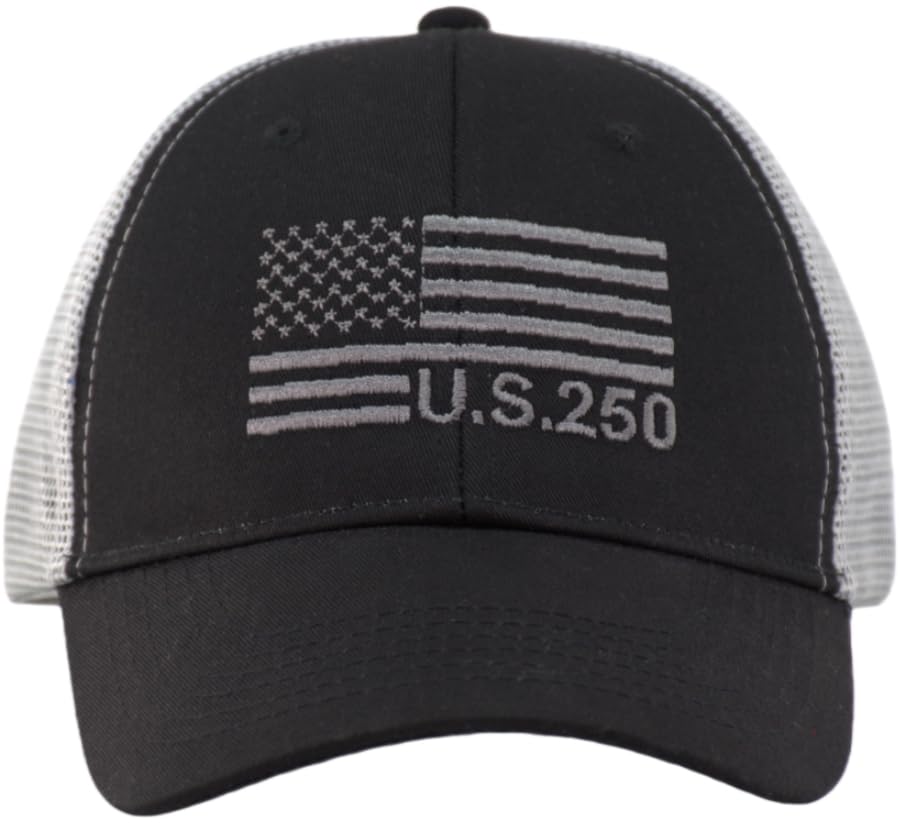 Image of TSSGBL USA Flag Trucker Hat - OSFM & XXL Big Head Fit, Adjustable Mesh Snapback American Patriotic Baseball Cap