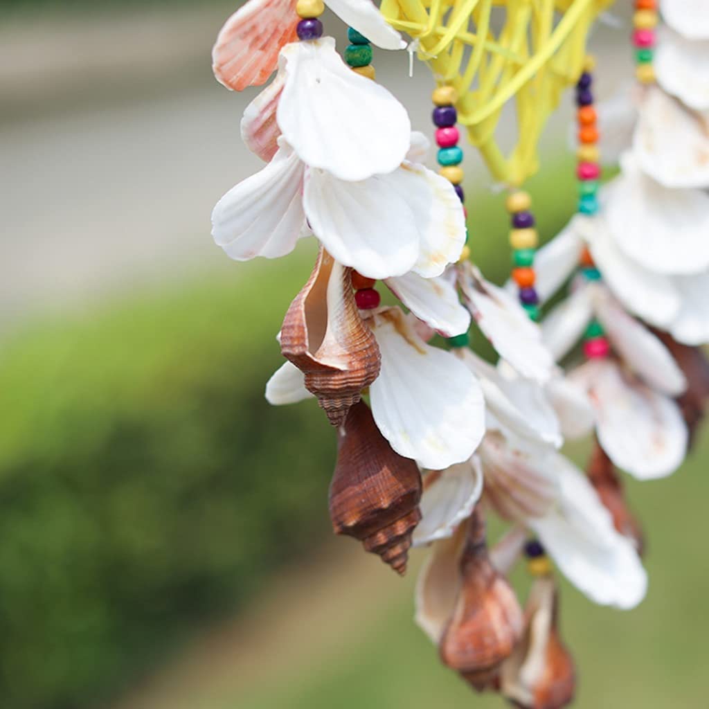 Campanelli A Vento All'Aperto Carillon di Vento A Forma Conchiglia A Cuore Decorazione per Porta della Camera da Letto Sospesa Creativa del Giardino Casa Regalo Decorazione Interna(Yellow)