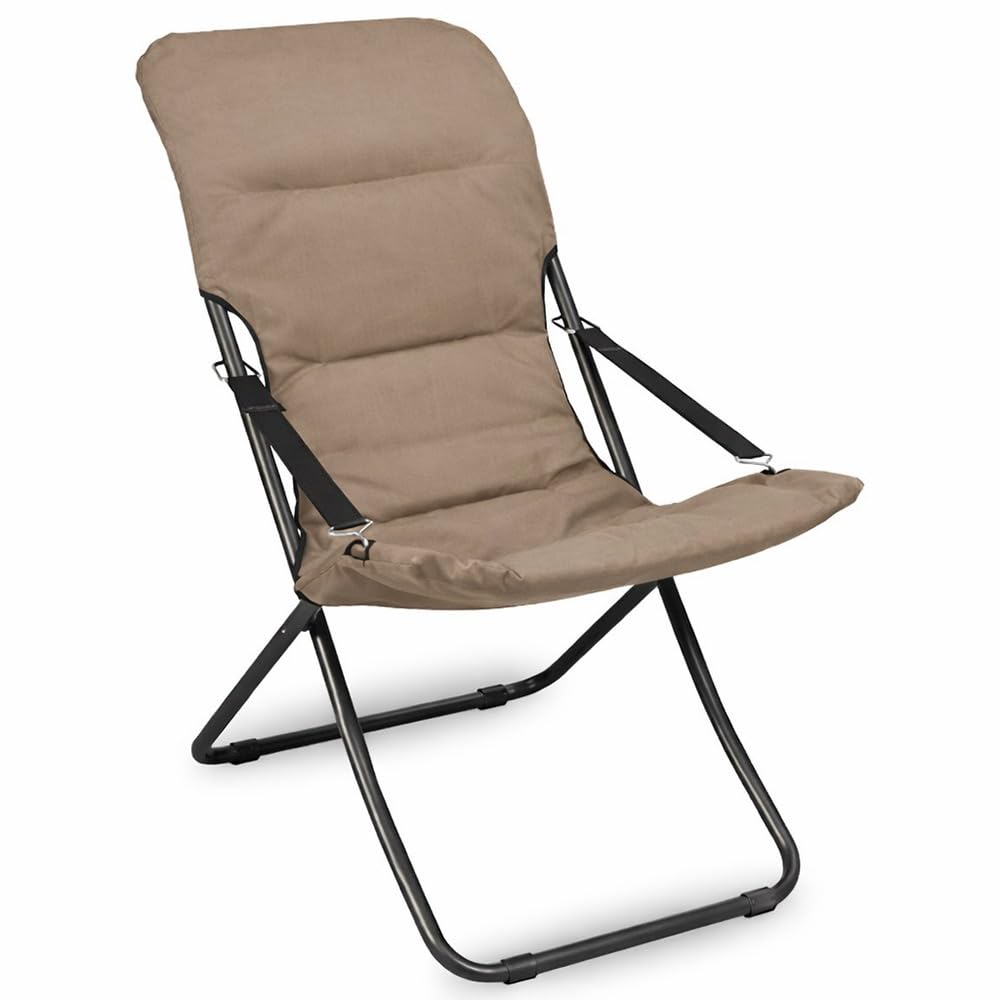 Stiliac Poltrona Imbottita Floris canapone, Tortora/Marrone, 132 x 58 x 11cm