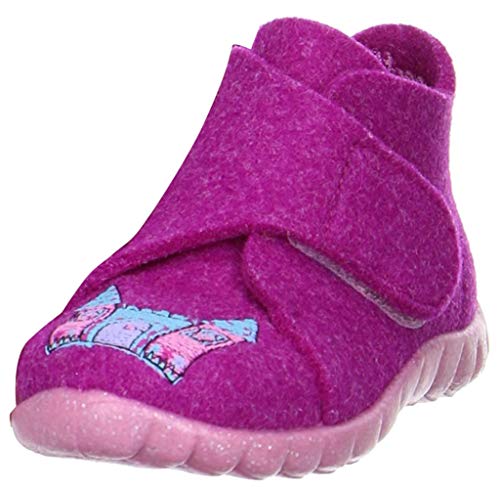 Chaussons d'intérieur Superfit Happy pour enfant en taille 26 violet rose
