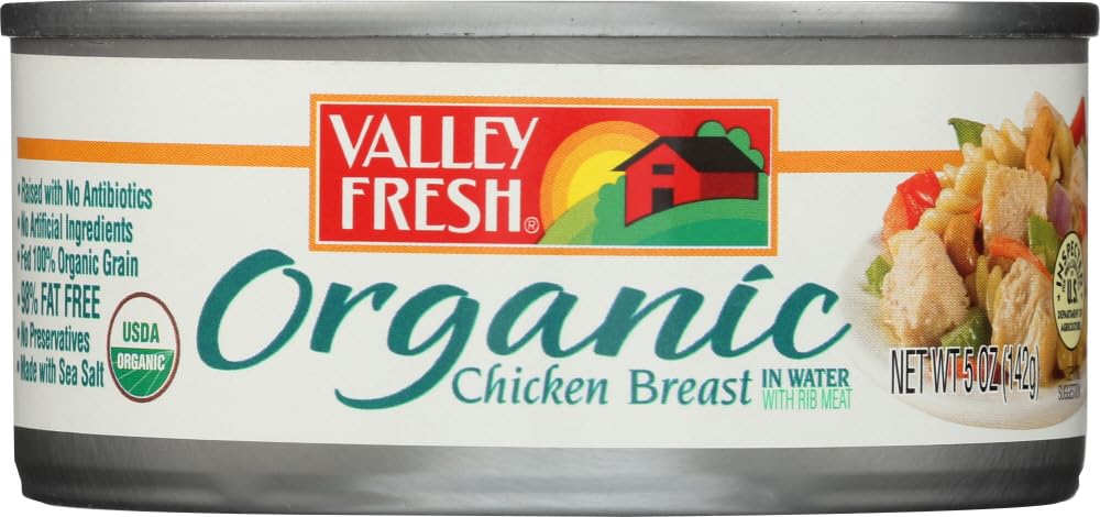Valley Fresh Organic White Chicken - 5 oz.-Pack of 12