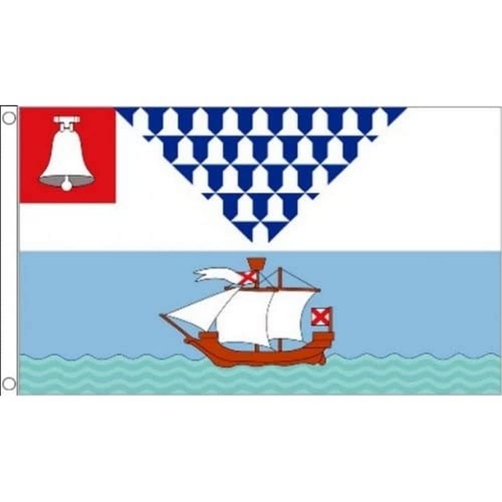 AZ FLAG Tischflagge Belfast – 21x14 Cm, Polyester, Mit Schwarzem Kunststoffsockel & Mast