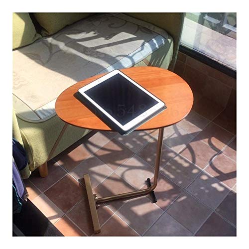 AntiGnor Creative Simple Oval Small Coffee Table Mobile Solid Wood Iro AntiGnor Creative Simple Oval Small Coffee Table Mobile Solid Wood Iro