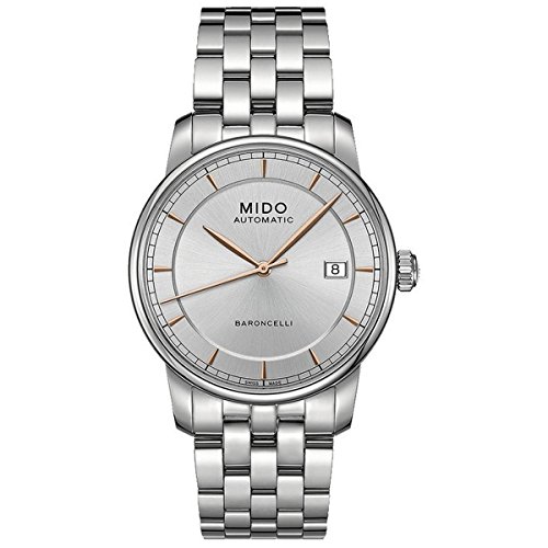 Preisvergleich Produktbild Mido Herren-Armbanduhr XL Baroncelli Analog Automatik Edelstahl M86004101