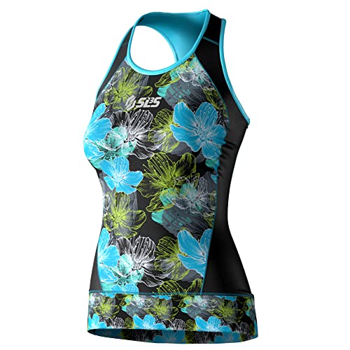 SLS3 Triathlon Top Women - Sleeveless Tri Top Women - Comfortable & Great Fit Triathlon Shirts or Singlet, No Shelf Bra