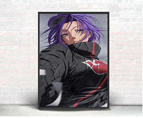 Quadro Decorativo Poste Konan Ninja Naruto Akatsuki
