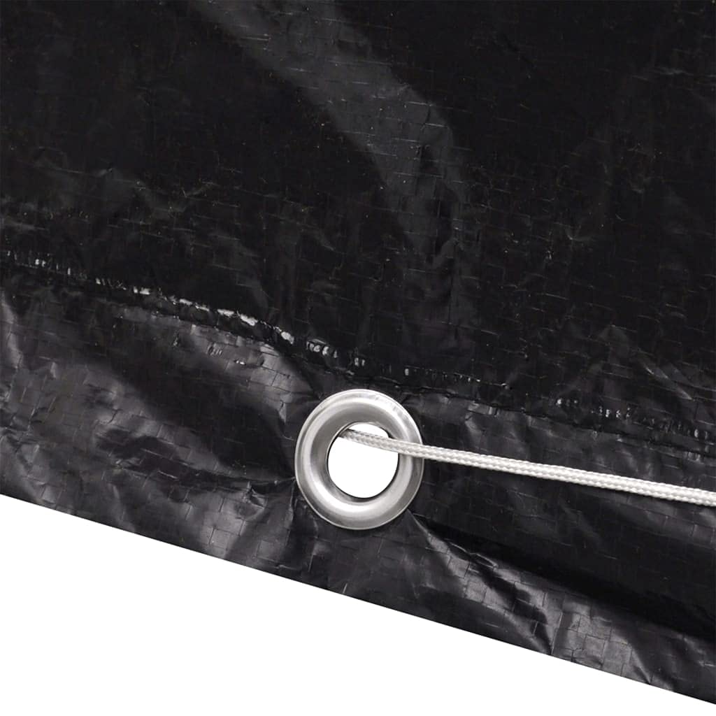 Copertura per mobili da giardino e tavoli da ping pong, 160 x 55 x 182 cm | materiale PE, 8 occhielli in alluminio, lavabile, 2 pezzi, con corda di fissaggio