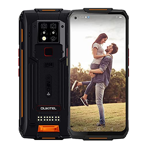 8000mAh Large Battery 18W Flash Charge Outdoor Phone Android 10 4G 6+128GB Dual SIM Smartphone OUKITEL WP7 IP68 Rugged Cell Phone 6.56